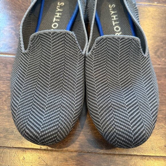 Rothy's The Loafer black and grey herringbone knit - Picture 3 of 4